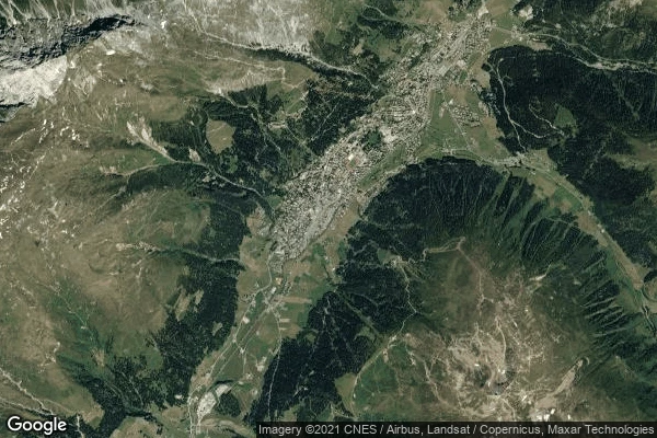 Vue aérienne de Davos Klosters