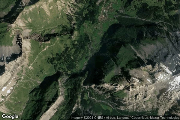 Vue aérienne de Kandersteg-Sunnbüel-Oeschinensee