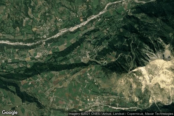 Vue aérienne de Saint-Léger-les-Mélèzes