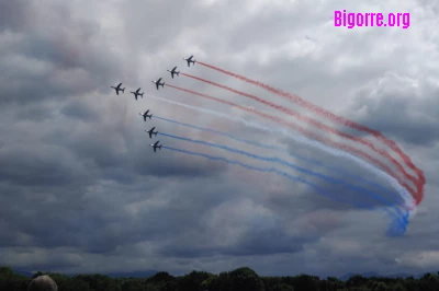 Entrainement de la Patrouille de France au-dessus de l’Aérodrome de Tarbes-Laloubère