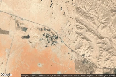 Vue aérienne de Qaşr al Quraynah