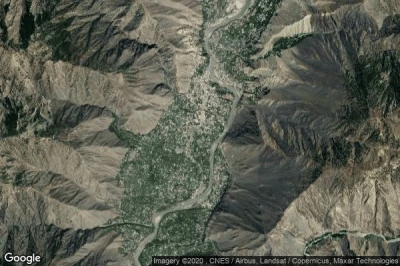 Vue aérienne de Chitral
