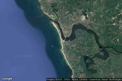 Vue aérienne de Bentota