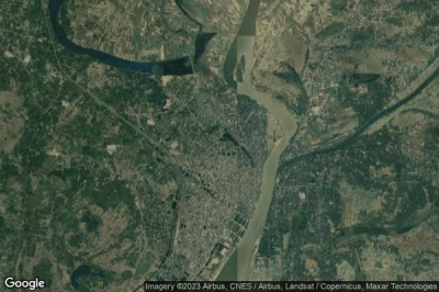 Vue aérienne de Navadwip