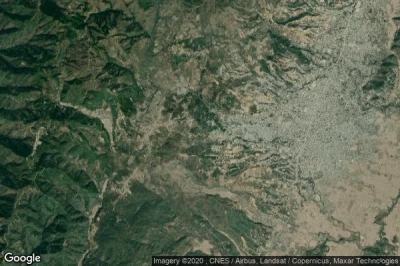 Vue aérienne de Churachandpur