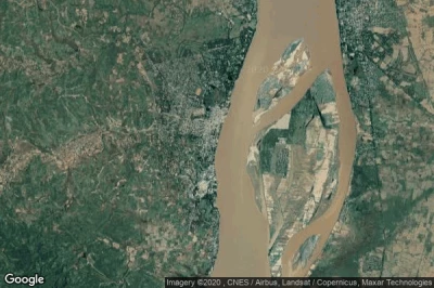 Vue aérienne de Thayetmyo