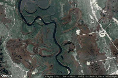 Vue aérienne de Khanty-Mansiyskiy Avtonomnyy Okrug