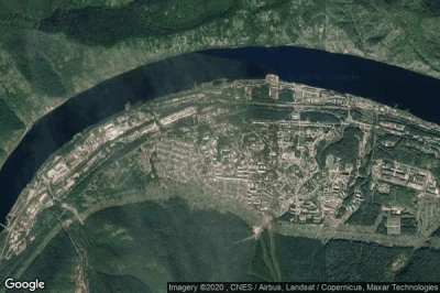 Vue aérienne de Divnogorsk