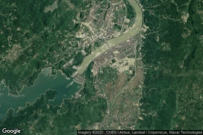 Vue aérienne de Hoa Binh
