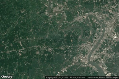 Vue aérienne de Changwat Samut Songkhram