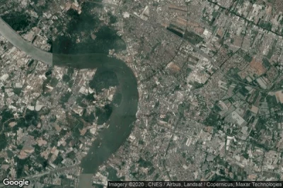 Vue aérienne de Samut Prakan
