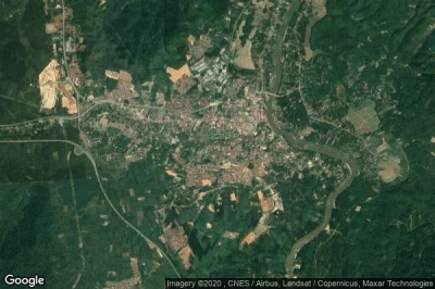 Vue aérienne de Kuala Kangsar