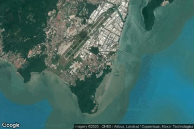 Vue aérienne de Permatang Damar Laut
