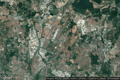 Vue aérienne de Kampung Pulau Samak