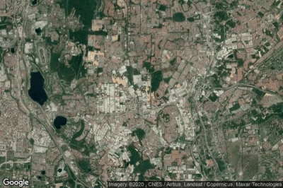 Vue aérienne de Kampong Baharu Balakong