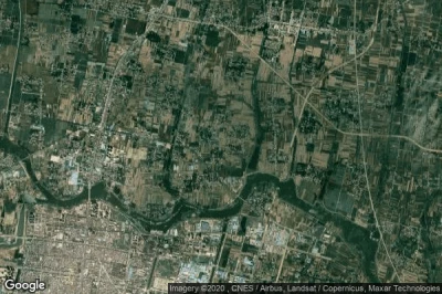 Vue aérienne de Linquan Chengguanzhen