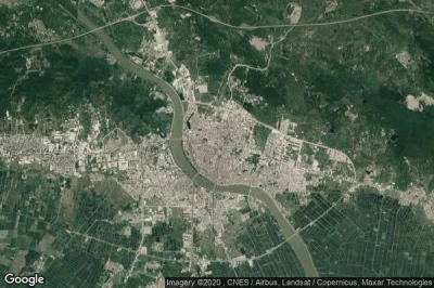 Vue aérienne de Huanggang