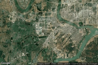 Vue aérienne de Huaiyuan Chengguanzhen