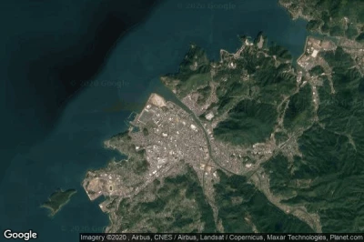 Vue aérienne de Minamata