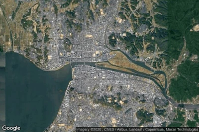 Vue aérienne de Higashi-asahimachi