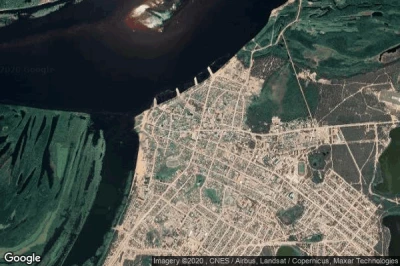 Vue aérienne de Vilyuysk