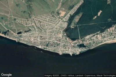Vue aérienne de Olekminsk