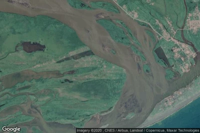 Vue aérienne de Ust-Kamchatsk Staryy