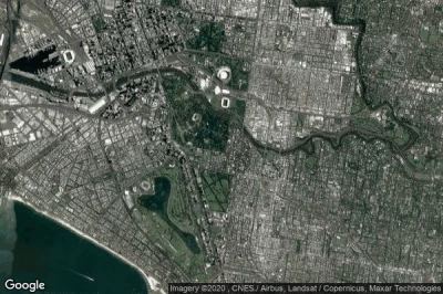 Vue aérienne de South Yarra
