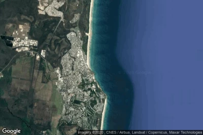 Vue aérienne de Coolum Beach