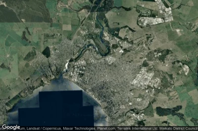 Vue aérienne de Taupo