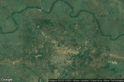 Vue aérienne de Madingou