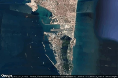 Vue aérienne de Gibraltar