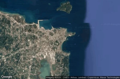 Vue aérienne de Kerkyra