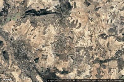 Vue aérienne de Santiago de Mora