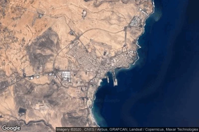 Vue aérienne de Puerto del Rosario