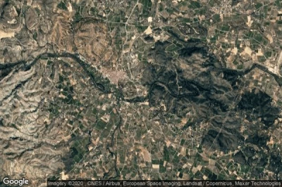 Vue aérienne de Pedralba