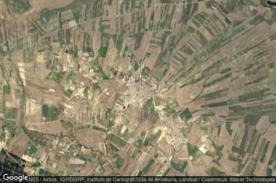 Vue aérienne de Paterna del Campo