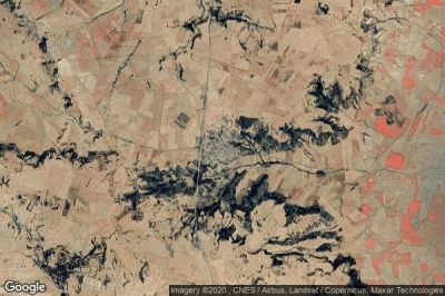 Vue aérienne de Olivares de Jucar