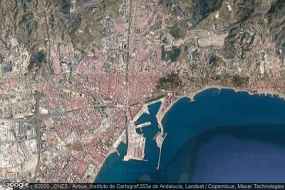 Vue aérienne de Málaga