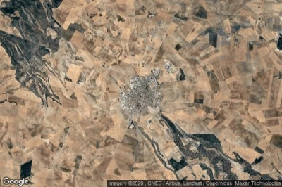Vue aérienne de La Alberca de Zancara