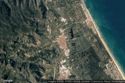 Vue aérienne de Xeraco,Jaraco