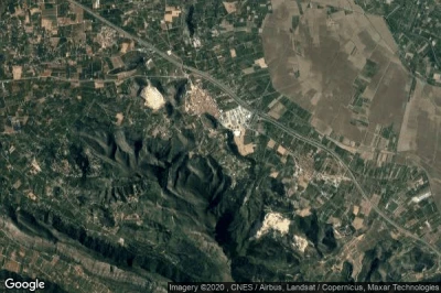 Vue aérienne de Corbera