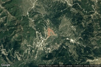 Vue aérienne de Metsovo