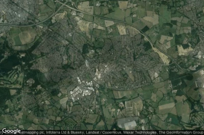 Vue aérienne de Wokingham