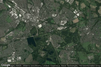 Vue aérienne de Wigan