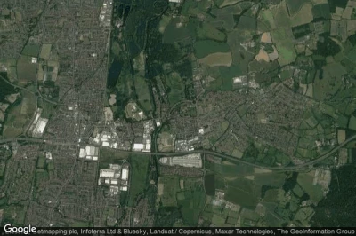 Vue aérienne de Waltham Abbey