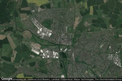 Vue aérienne de Tamworth