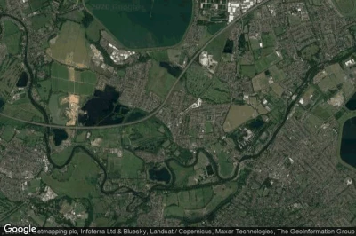 Vue aérienne de Shepperton