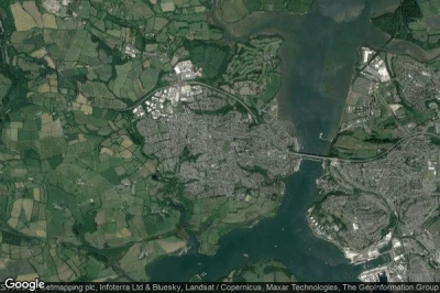 Vue aérienne de Saltash