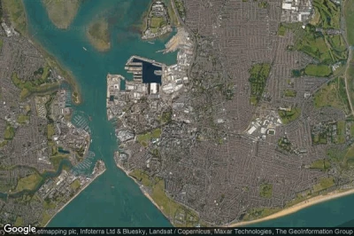 Vue aérienne de Portsmouth